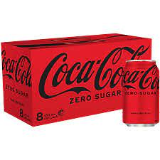 Coca Cola Zero Sugar Soft Drink Cans 8pk x 330ml