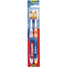 Colgate Extra Clean Toothbrush Medium 2pk