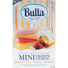 Bulla Fruit N Frozen Yoghurt Minis 14pk