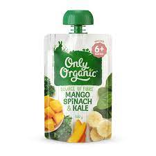 Only Organic Mango Spinach & Kale 120g