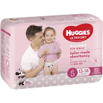 Huggies Ultra Dry Walker Girl Size 5 Nappies 32pk