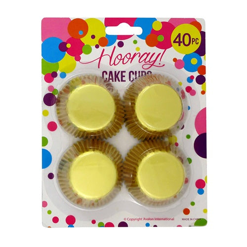 Gold Foil Cupcake Cases Small 40pk