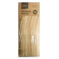 Surv Wooden Knives 20pk