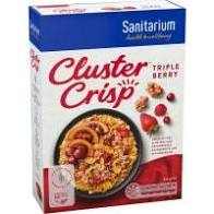 Sanitarium Cluster Crisp Triple Berry Cereal 475g